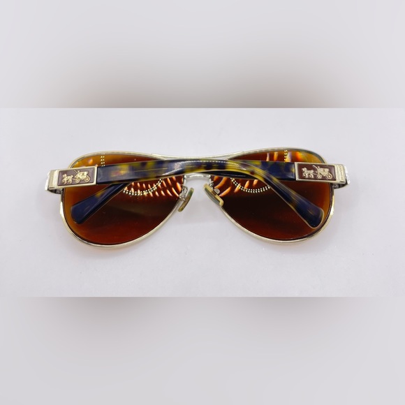 Coach HC7047 Gold Pilot Sunglasses Frames Only - Picture 4 of 8